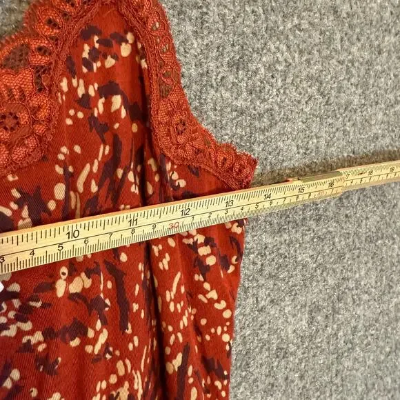 Y2K Express Shirt Womens Medium Babydoll Lace Spaghetti Strap Tank Top Whimsy - Picture 4 of 8